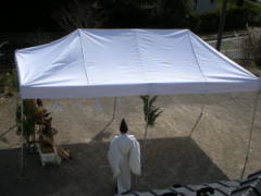 �e���g�ݒu�̍Տ� 